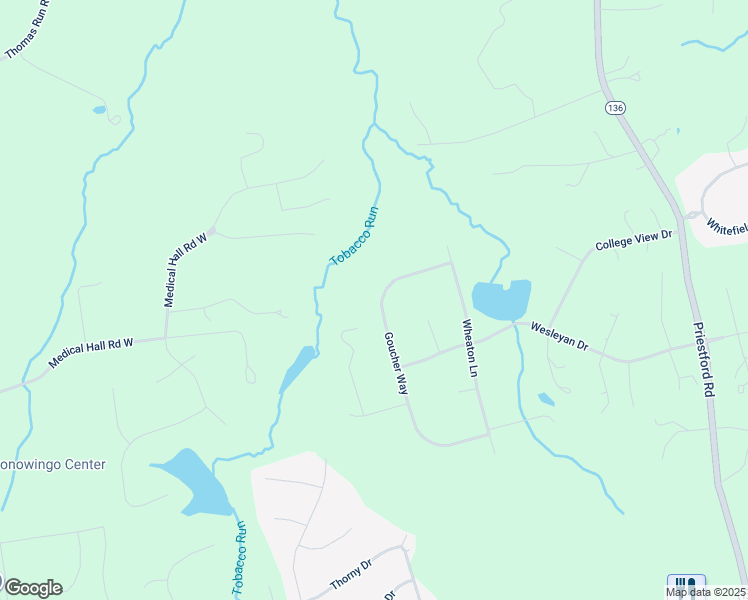 map of restaurants, bars, coffee shops, grocery stores, and more near 210 Goucher Way in Churchville
