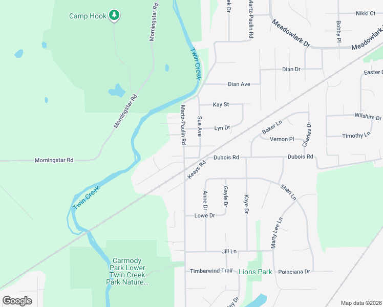 map of restaurants, bars, coffee shops, grocery stores, and more near 7958 Dubois Road in Carlisle