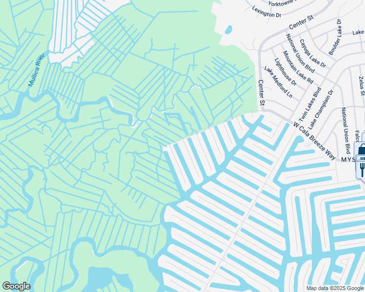 map of restaurants, bars, coffee shops, grocery stores, and more near 6 South Los Angeles Drive in Little Egg Harbor Township