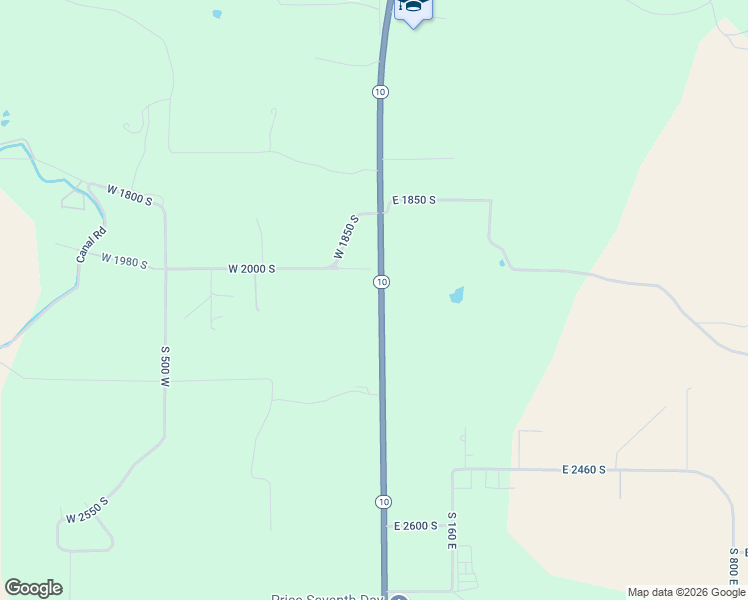 map of restaurants, bars, coffee shops, grocery stores, and more near 2078 Utah 10 in Price