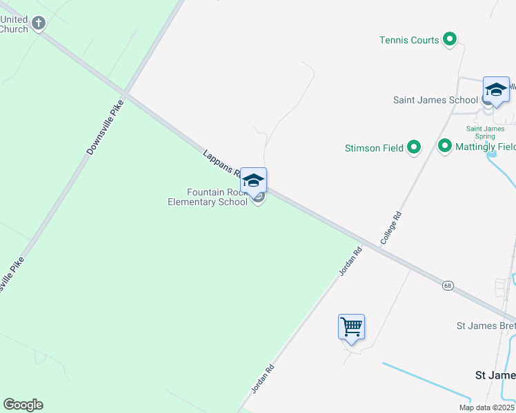 map of restaurants, bars, coffee shops, grocery stores, and more near 17145 Lappans Road in Hagerstown
