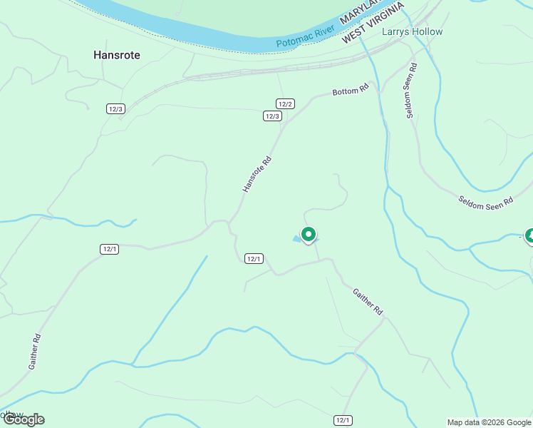 map of restaurants, bars, coffee shops, grocery stores, and more near 1580 Gaither Road in Great Cacapon