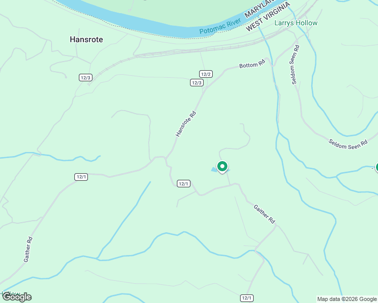 map of restaurants, bars, coffee shops, grocery stores, and more near 1580 Gaither Road in Great Cacapon