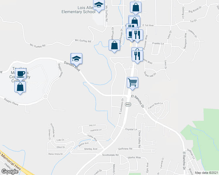 map of restaurants, bars, coffee shops, grocery stores, and more near 4707 West Leonesio Drive in Sun Valley