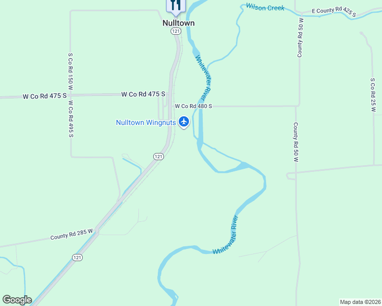 map of restaurants, bars, coffee shops, grocery stores, and more near 1025 West Co Road 480 South in Connersville