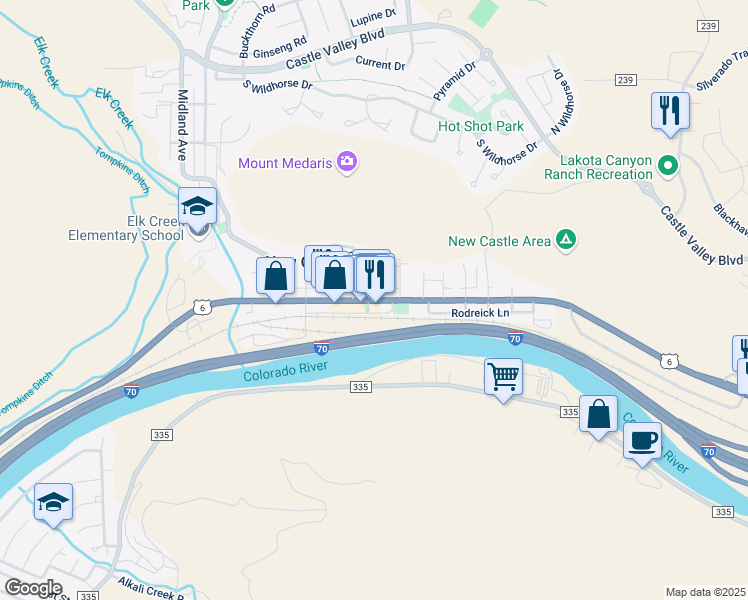 map of restaurants, bars, coffee shops, grocery stores, and more near 312 Main St in New Castle