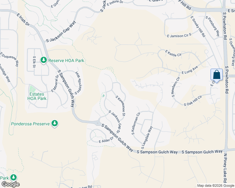 map of restaurants, bars, coffee shops, grocery stores, and more near 7994 South Kewaunee Street in Aurora