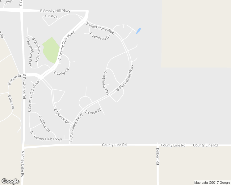 map of restaurants, bars, coffee shops, grocery stores, and more near 7940 South Blackstone Parkway in Aurora
