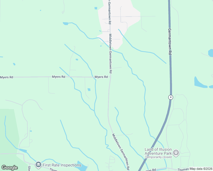 map of restaurants, bars, coffee shops, grocery stores, and more near 7257 Middletown Germantown Road in Middletown