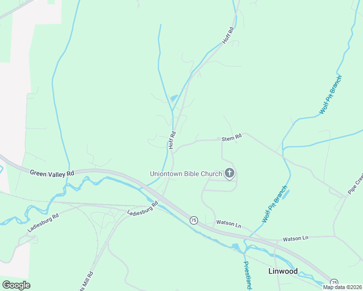 map of restaurants, bars, coffee shops, grocery stores, and more near 263 Stem Road in Union Bridge