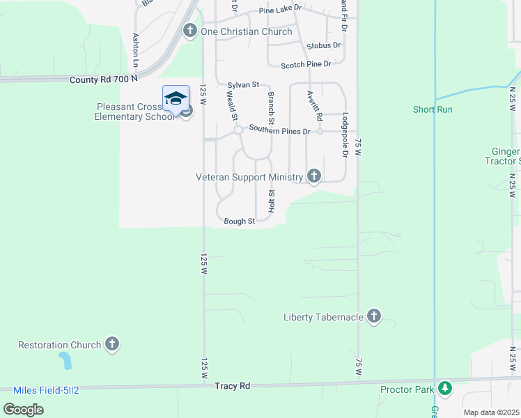 map of restaurants, bars, coffee shops, grocery stores, and more near 3347 Hemlock Street in Whiteland