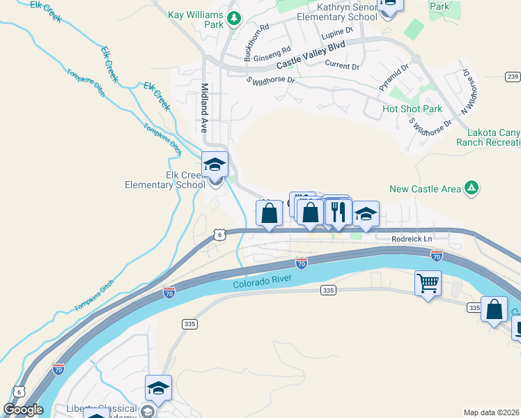 map of restaurants, bars, coffee shops, grocery stores, and more near 198-208 North 7th Street in New Castle