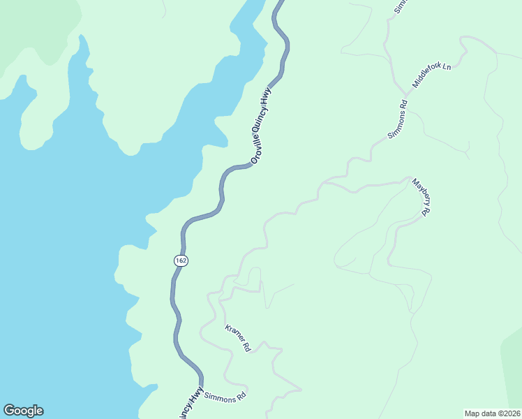 map of restaurants, bars, coffee shops, grocery stores, and more near 407 Simmons Road in Oroville