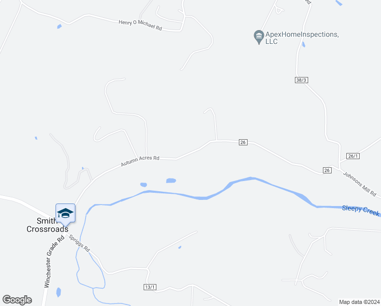 map of restaurants, bars, coffee shops, grocery stores, and more near Autumn Acres Road in Berkeley Springs