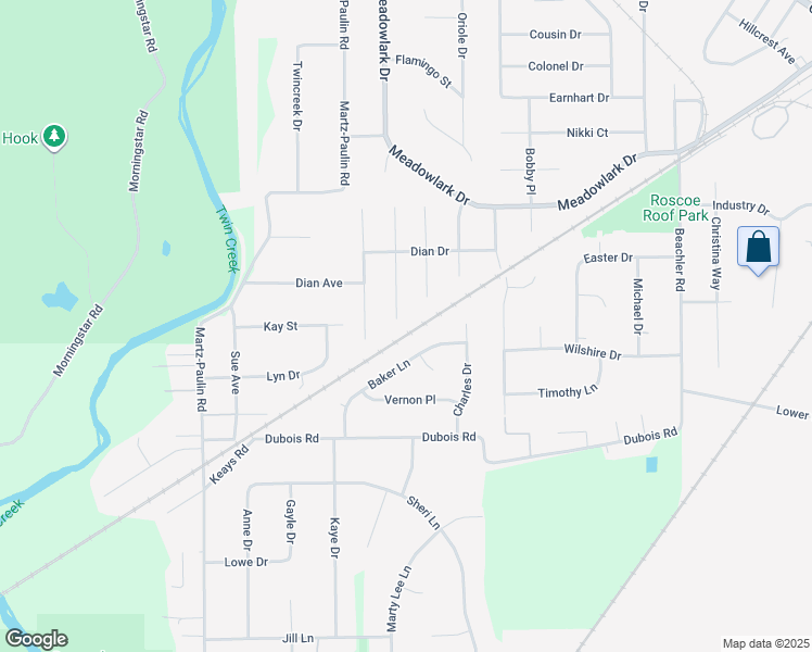 map of restaurants, bars, coffee shops, grocery stores, and more near 6502 Junior Court in Carlisle