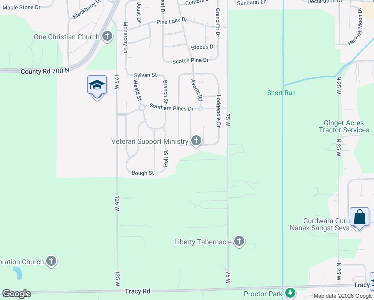 map of restaurants, bars, coffee shops, grocery stores, and more near 777 Jack Pine Drive in Whiteland