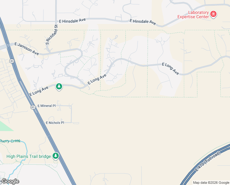 map of restaurants, bars, coffee shops, grocery stores, and more near 7877 South Zeno Street in Centennial