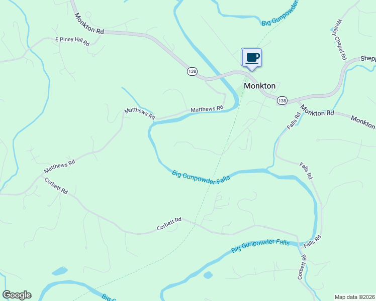map of restaurants, bars, coffee shops, grocery stores, and more near 16504 Garfield Avenue in Monkton