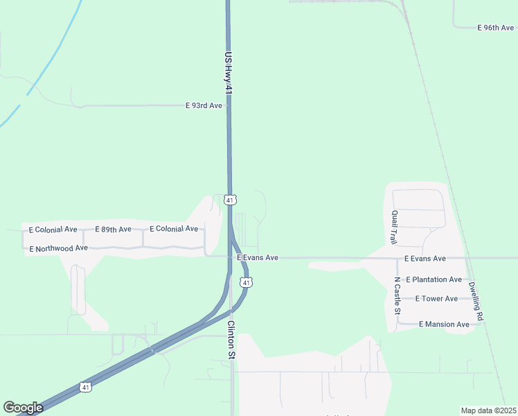 map of restaurants, bars, coffee shops, grocery stores, and more near 50 North Raintree Court in Terre Haute