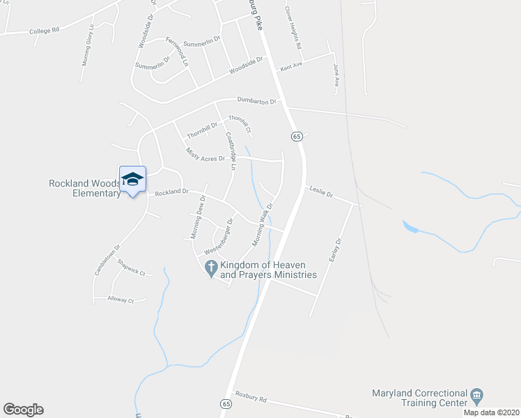 map of restaurants, bars, coffee shops, grocery stores, and more near 9510 Morning Walk Drive in Hagerstown