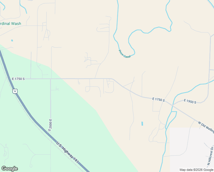 map of restaurants, bars, coffee shops, grocery stores, and more near 2458 East Old Wellington Road in Price