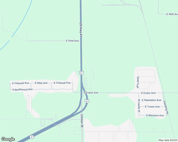 map of restaurants, bars, coffee shops, grocery stores, and more near 50 North Raintree Court in Terre Haute