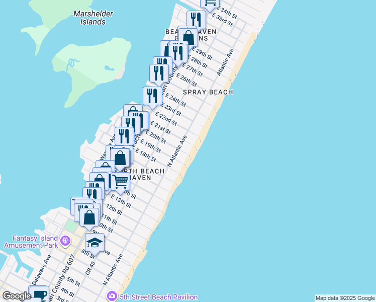 map of restaurants, bars, coffee shops, grocery stores, and more near 209 East 20th Street in Long Beach