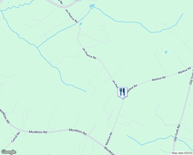 map of restaurants, bars, coffee shops, grocery stores, and more near 16434 Jm Pearce Road in Monkton