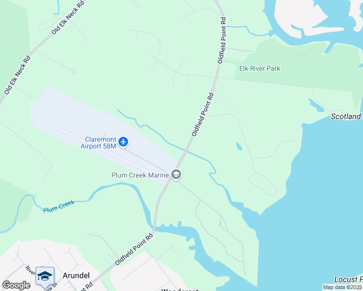 map of restaurants, bars, coffee shops, grocery stores, and more near 1775 Oldfield Point Road in Elkton