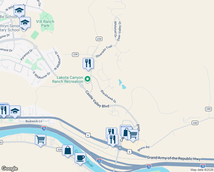 map of restaurants, bars, coffee shops, grocery stores, and more near 111 White Horse Drive in New Castle