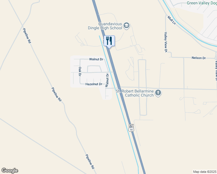 map of restaurants, bars, coffee shops, grocery stores, and more near 118 Red Oak Court in Fernley