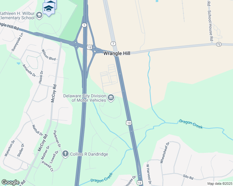 map of restaurants, bars, coffee shops, grocery stores, and more near Mid County Drive in Saint Georges