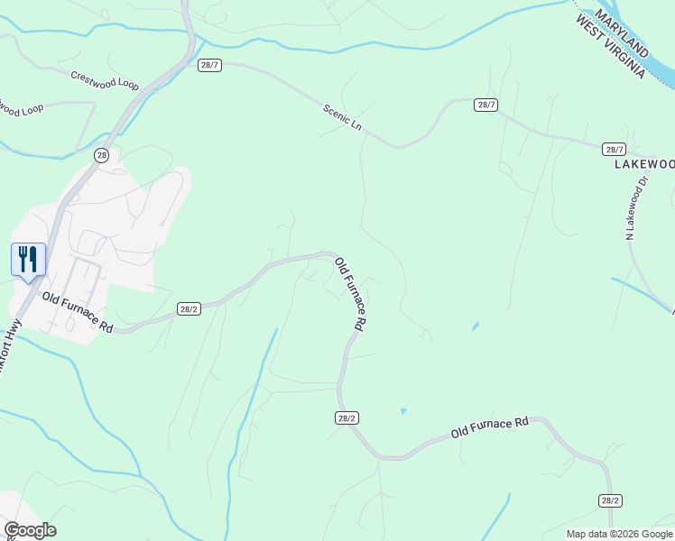 map of restaurants, bars, coffee shops, grocery stores, and more near 911 Old Furnace Road in Ridgeley