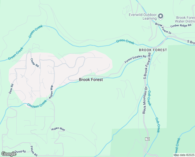 map of restaurants, bars, coffee shops, grocery stores, and more near in Brook Forest