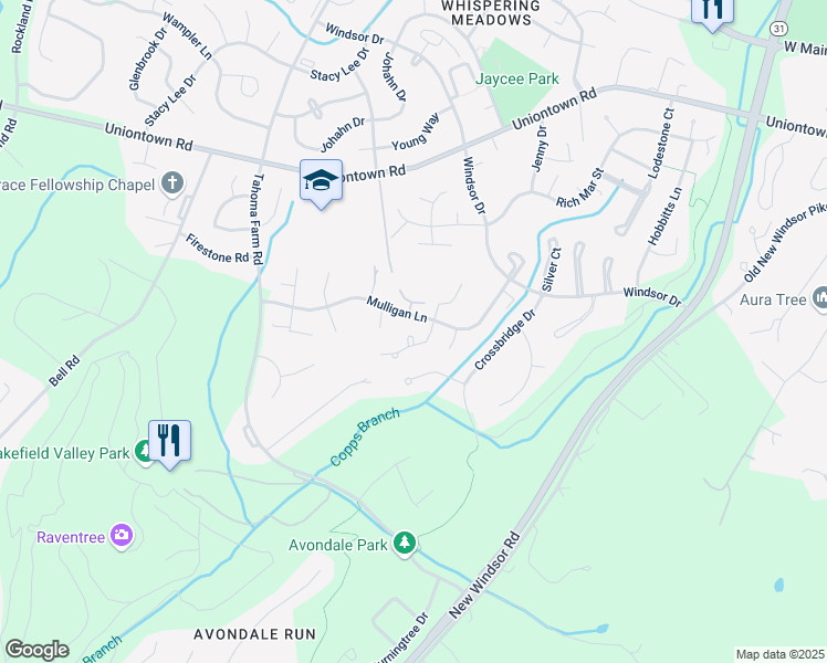 map of restaurants, bars, coffee shops, grocery stores, and more near 812 Hemingford Court in Westminster