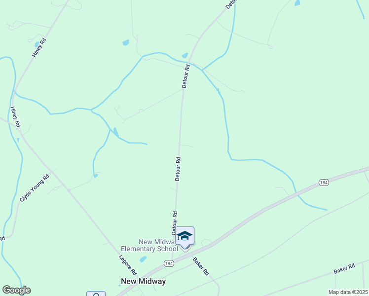map of restaurants, bars, coffee shops, grocery stores, and more near 12431 Detour Road in Keymar