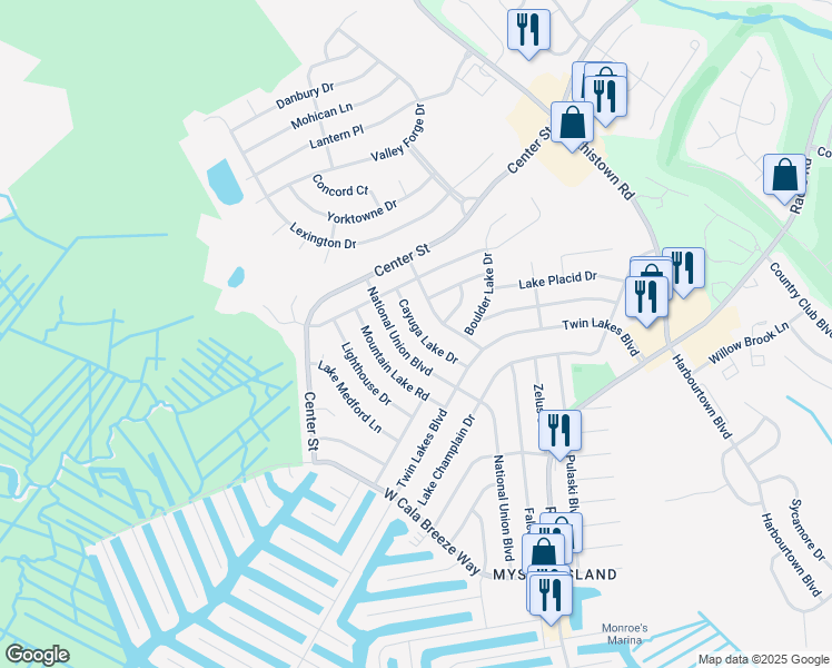 map of restaurants, bars, coffee shops, grocery stores, and more near 420 National Union Boulevard in Little Egg Harbor Township