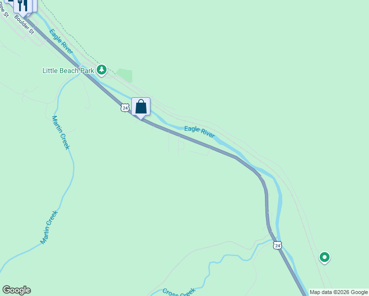 map of restaurants, bars, coffee shops, grocery stores, and more near 1251 Main Street in Minturn