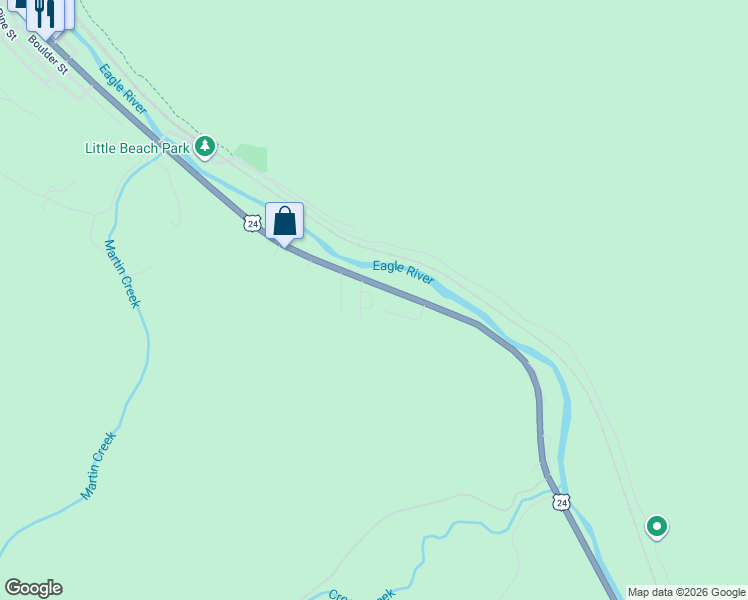 map of restaurants, bars, coffee shops, grocery stores, and more near 1251 Main Street in Minturn