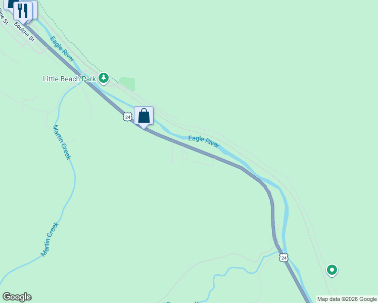 map of restaurants, bars, coffee shops, grocery stores, and more near 1207-1251 Main Street in Minturn