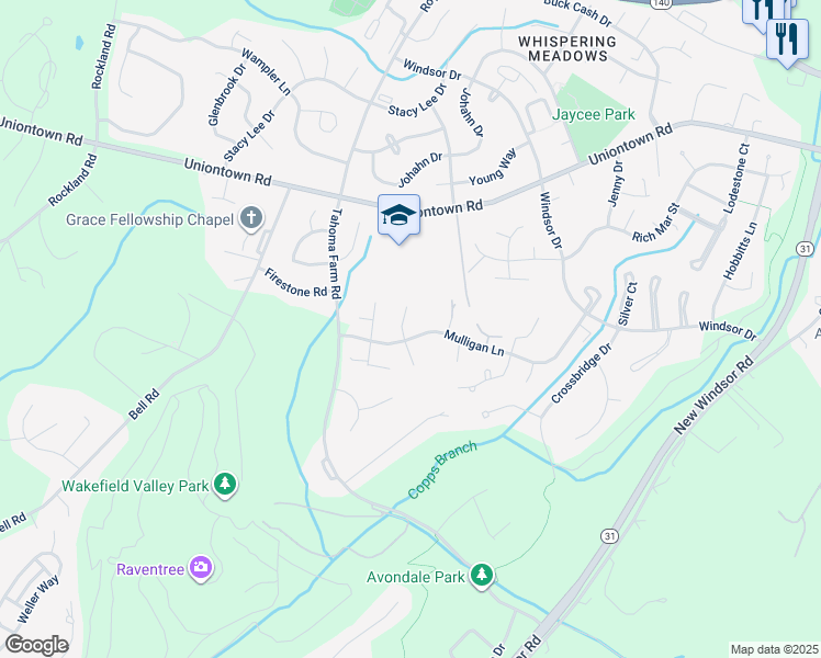 map of restaurants, bars, coffee shops, grocery stores, and more near 41 Wentworth Court in Westminster