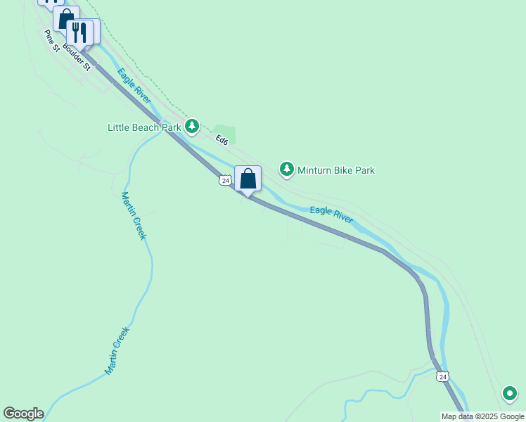 map of restaurants, bars, coffee shops, grocery stores, and more near 1081 Main Street in Minturn
