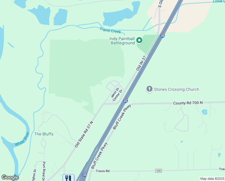 map of restaurants, bars, coffee shops, grocery stores, and more near 7248 Stones Crossing Road West in Greenwood
