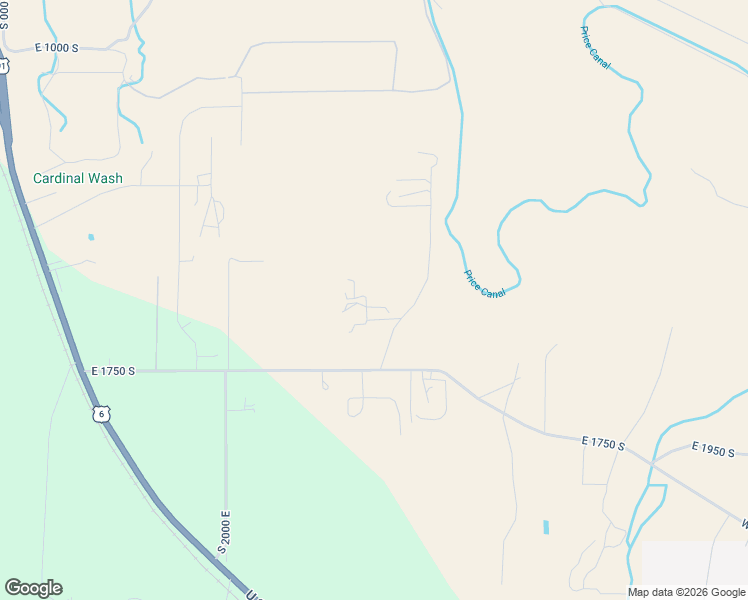 map of restaurants, bars, coffee shops, grocery stores, and more near 1587 South 2300 East in Price