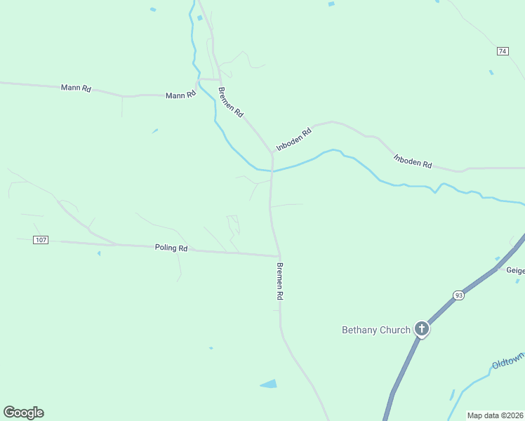 map of restaurants, bars, coffee shops, grocery stores, and more near 10391 Bremen Road in Logan