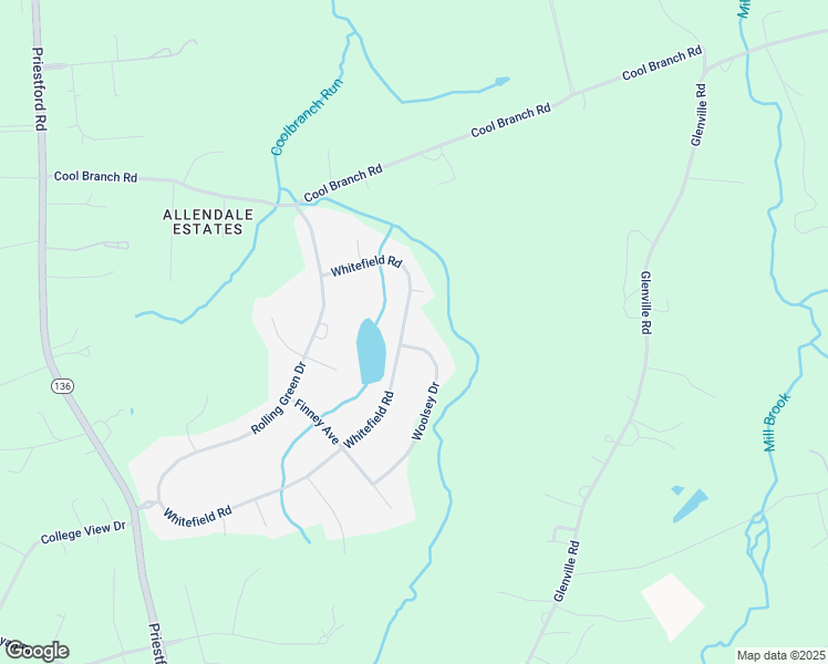 map of restaurants, bars, coffee shops, grocery stores, and more near 3201 Whitefield Road in Churchville