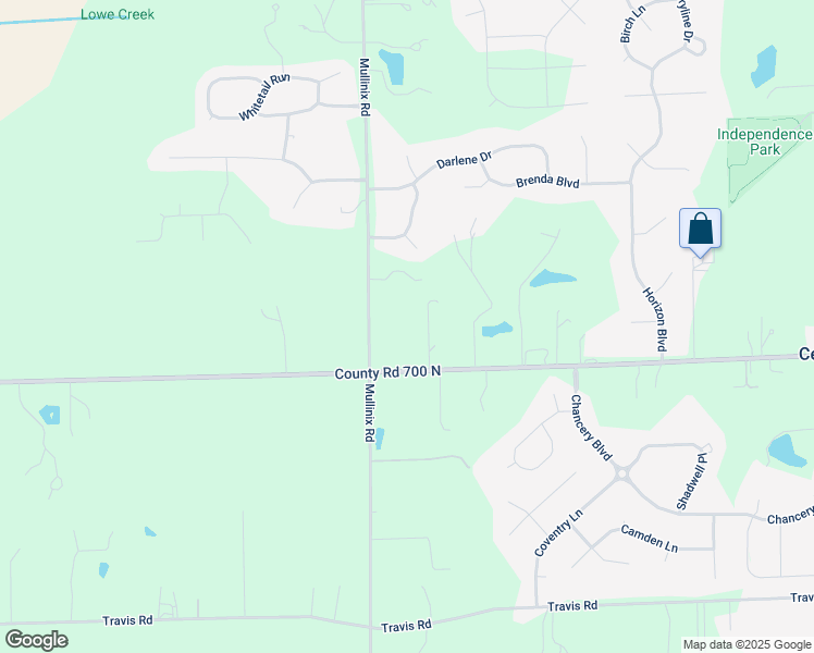 map of restaurants, bars, coffee shops, grocery stores, and more near 2625 Mullinix Road in Greenwood