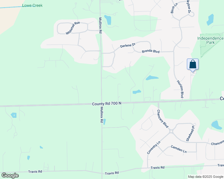 map of restaurants, bars, coffee shops, grocery stores, and more near 2625 Mullinix Road in Greenwood