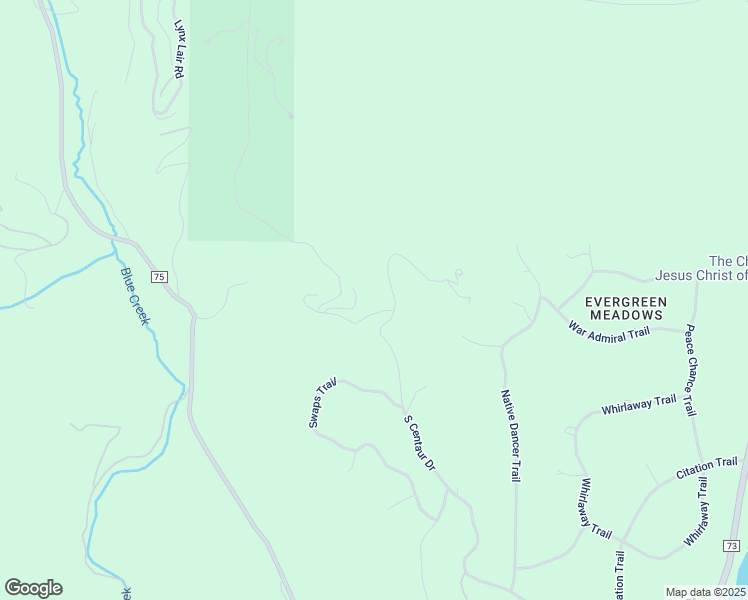 map of restaurants, bars, coffee shops, grocery stores, and more near 7587 South Centaur Drive in Evergreen