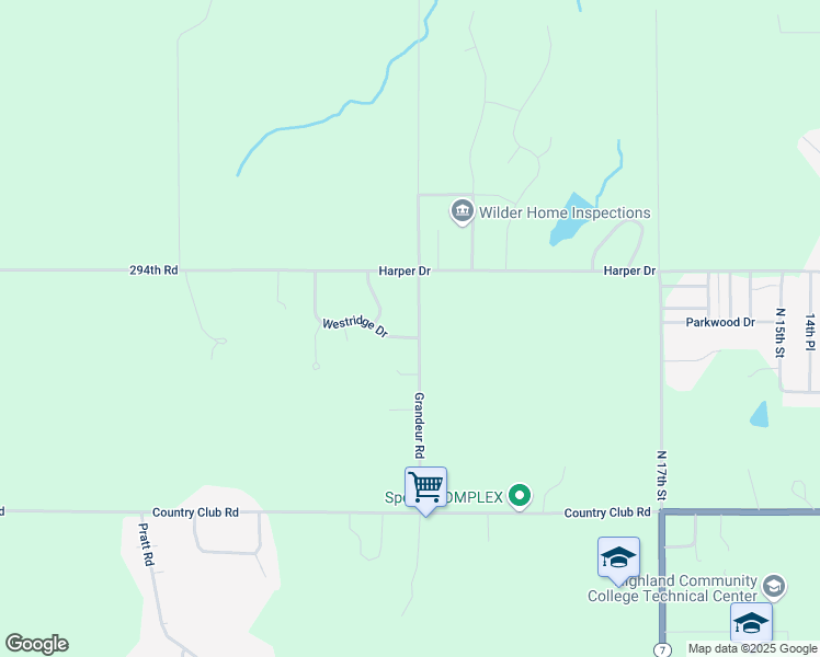 map of restaurants, bars, coffee shops, grocery stores, and more near 1355-1499 Grandeur Drive in Atchison